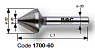 Зенковки Ø 6,3 -30 мм из HSS 60° серия 1700-60 Bohrcraft